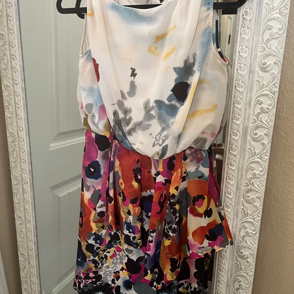 Colorful Floral Sleeveless Dress